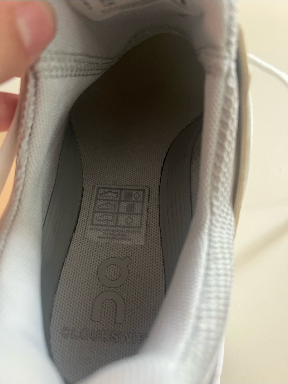 On Running Women's Cloudswift Sneakers in Light Gray and White - Picture 5 of 5